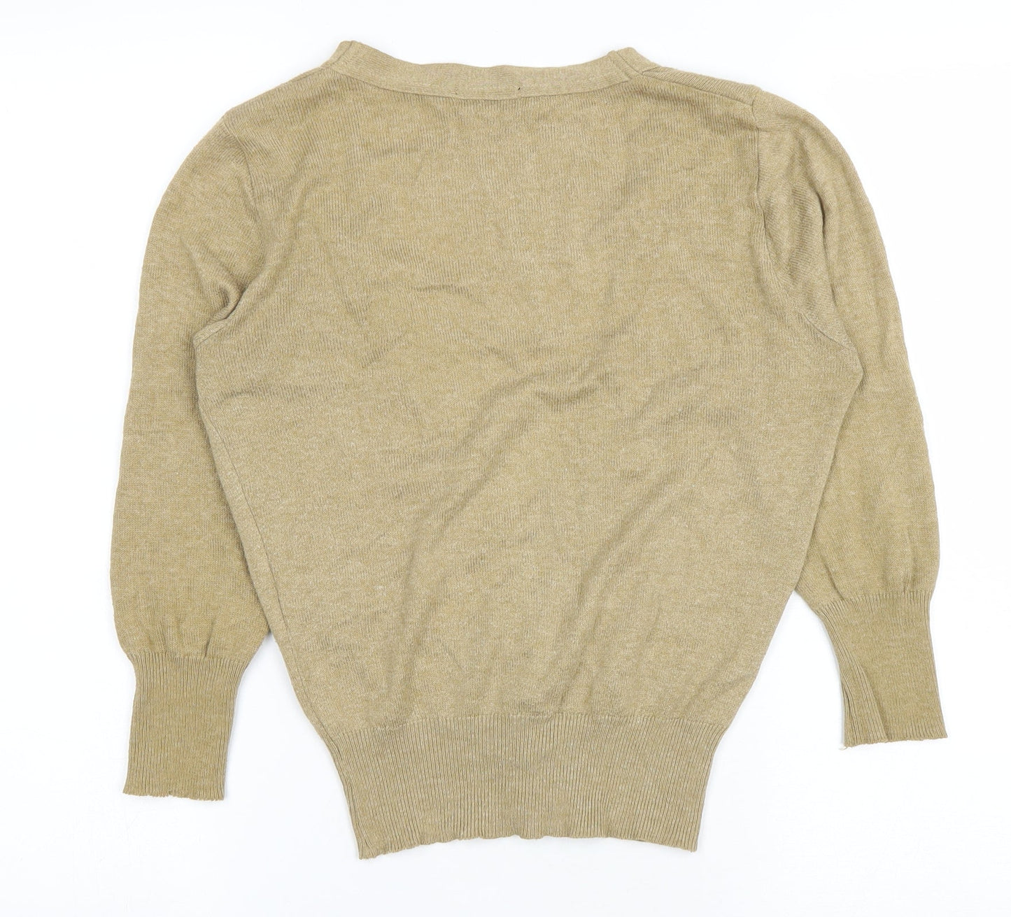 Womens UK Size 10 Topshop Beige Cardigan Jumper