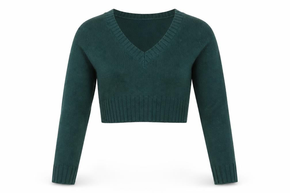 Womens UK Size S Divided Green Pullover Jumper