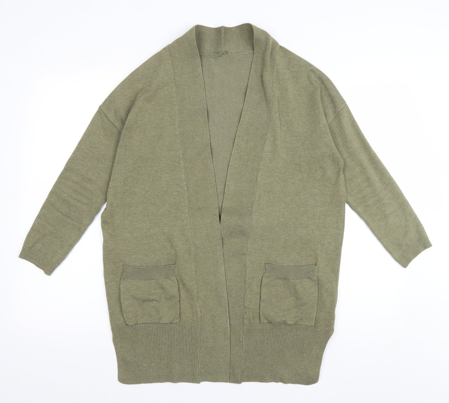 Womens UK Size S Preworn Green Cardigan Jumper