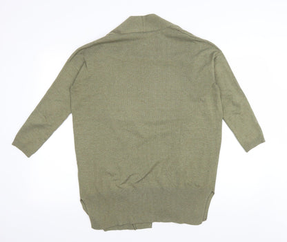 Womens UK Size S Preworn Green Cardigan Jumper