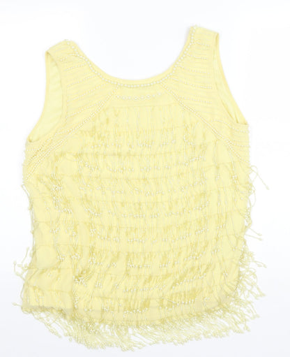 Womens UK Size 14 Joanna Hope Yellow Basic Tank