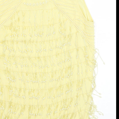 Womens UK Size 14 Joanna Hope Yellow Basic Tank