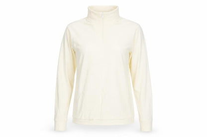 St Michael Womens Ivory Cotton Pullover Sweatshirt Size M Zip