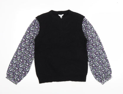 Womens UK Size 8 M&Co Black Pullover Jumper