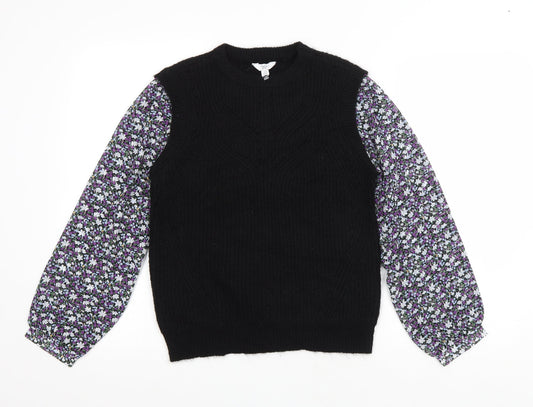 Womens UK Size 8 M&Co Black Pullover Jumper