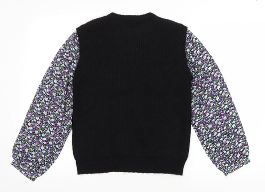 Womens UK Size 8 M&Co Black Pullover Jumper