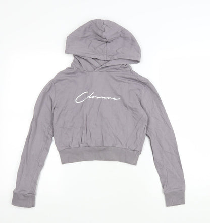 Closure Womens Grey Cotton Pullover Hoodie Size 6 Pullover