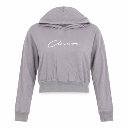 Closure Womens Grey Cotton Pullover Hoodie Size 6 Pullover