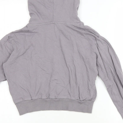 Closure Womens Grey Cotton Pullover Hoodie Size 6 Pullover