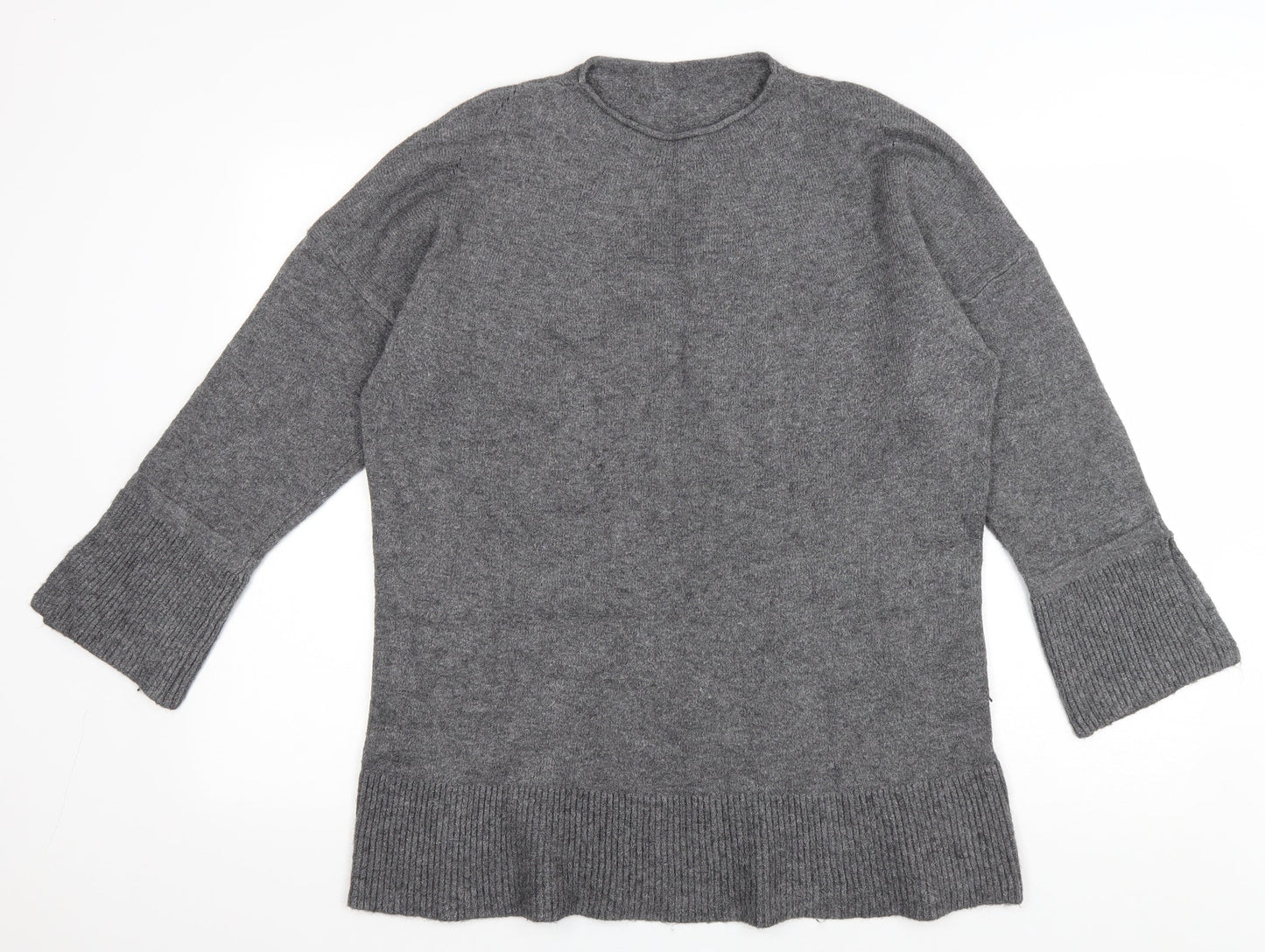 TU Womens Grey Round Neck Viscose Jumper Size L