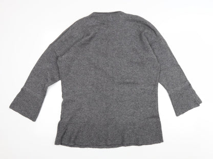 TU Womens Grey Round Neck Viscose Jumper Size L