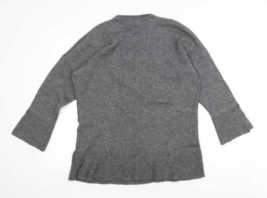 TU Womens Grey Round Neck Viscose Jumper Size L