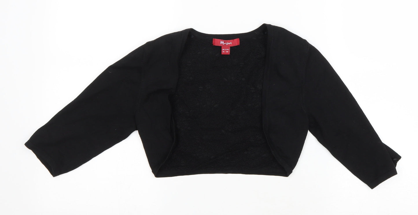 Womens UK Size 10 Monsoon Black Shrug Jumper