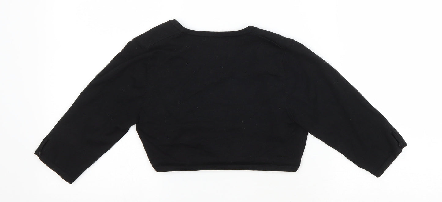 Womens UK Size 10 Monsoon Black Shrug Jumper