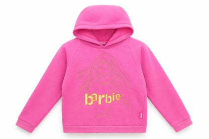 Smith & Brooks Girls Pink Polyester Pullover Hoodie Size 10 Years Pullover - Barbie