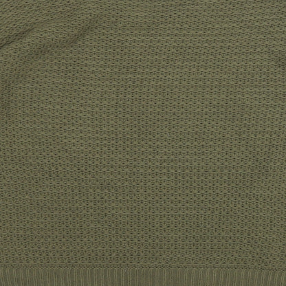 Primark Womens Green V-Neck Acrylic Pullover Jumper Size M