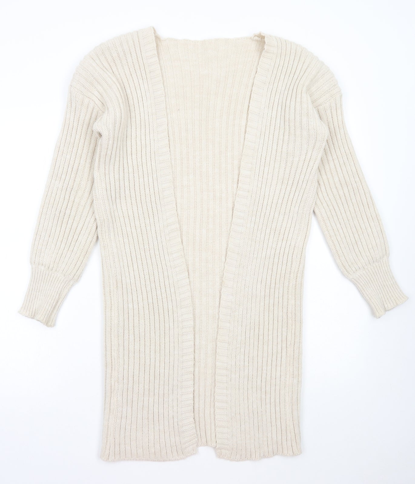 Womens UK Size S Preworn Beige Cardigan Jumper