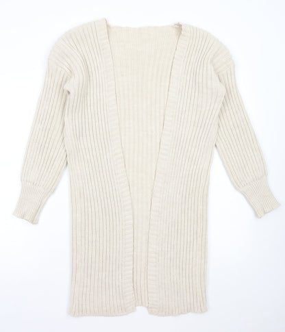 Womens UK Size S Preworn Beige Cardigan Jumper