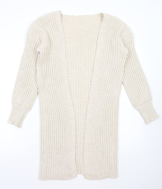 Womens UK Size S Preworn Beige Cardigan Jumper