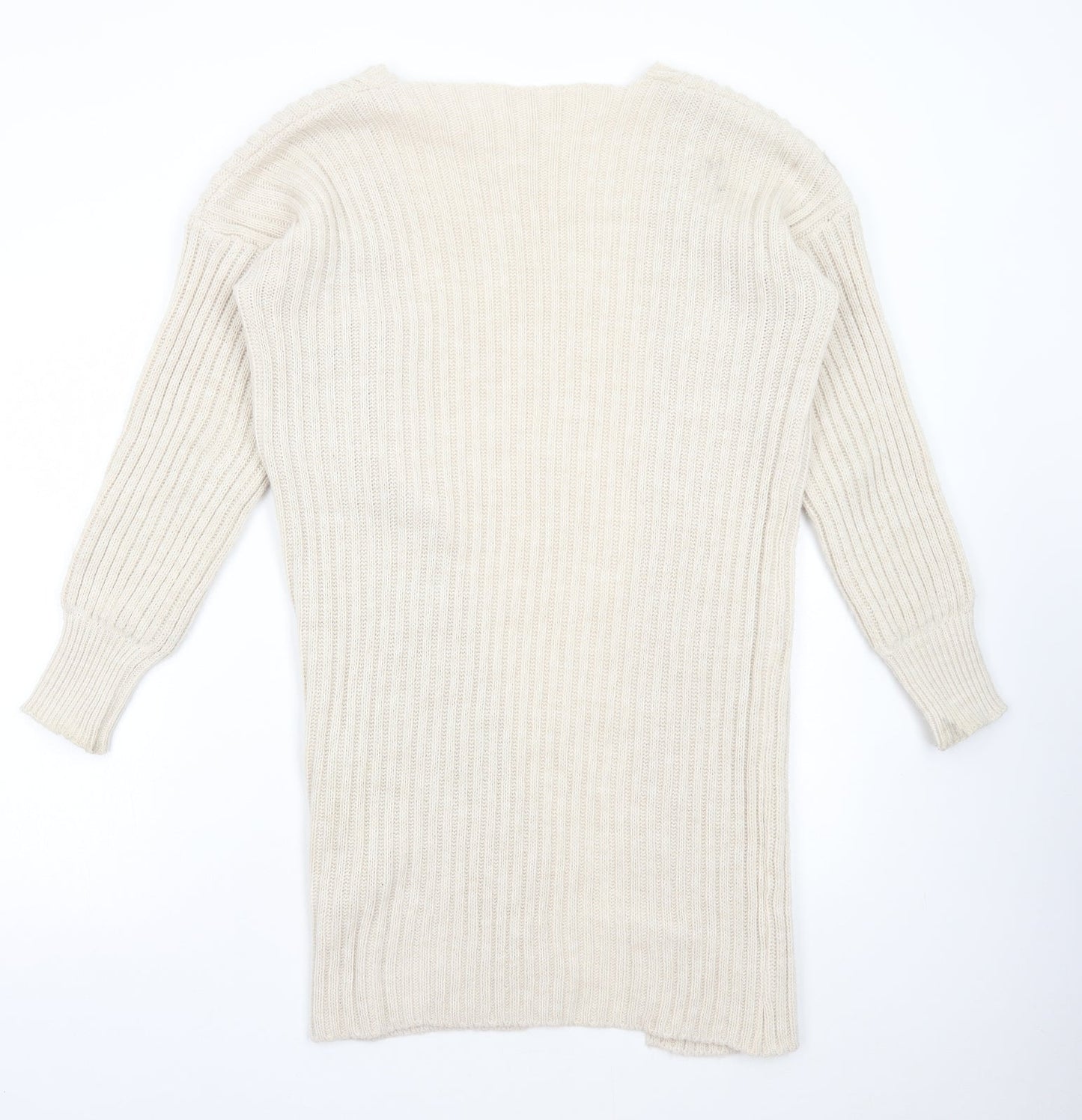 Womens UK Size S Preworn Beige Cardigan Jumper