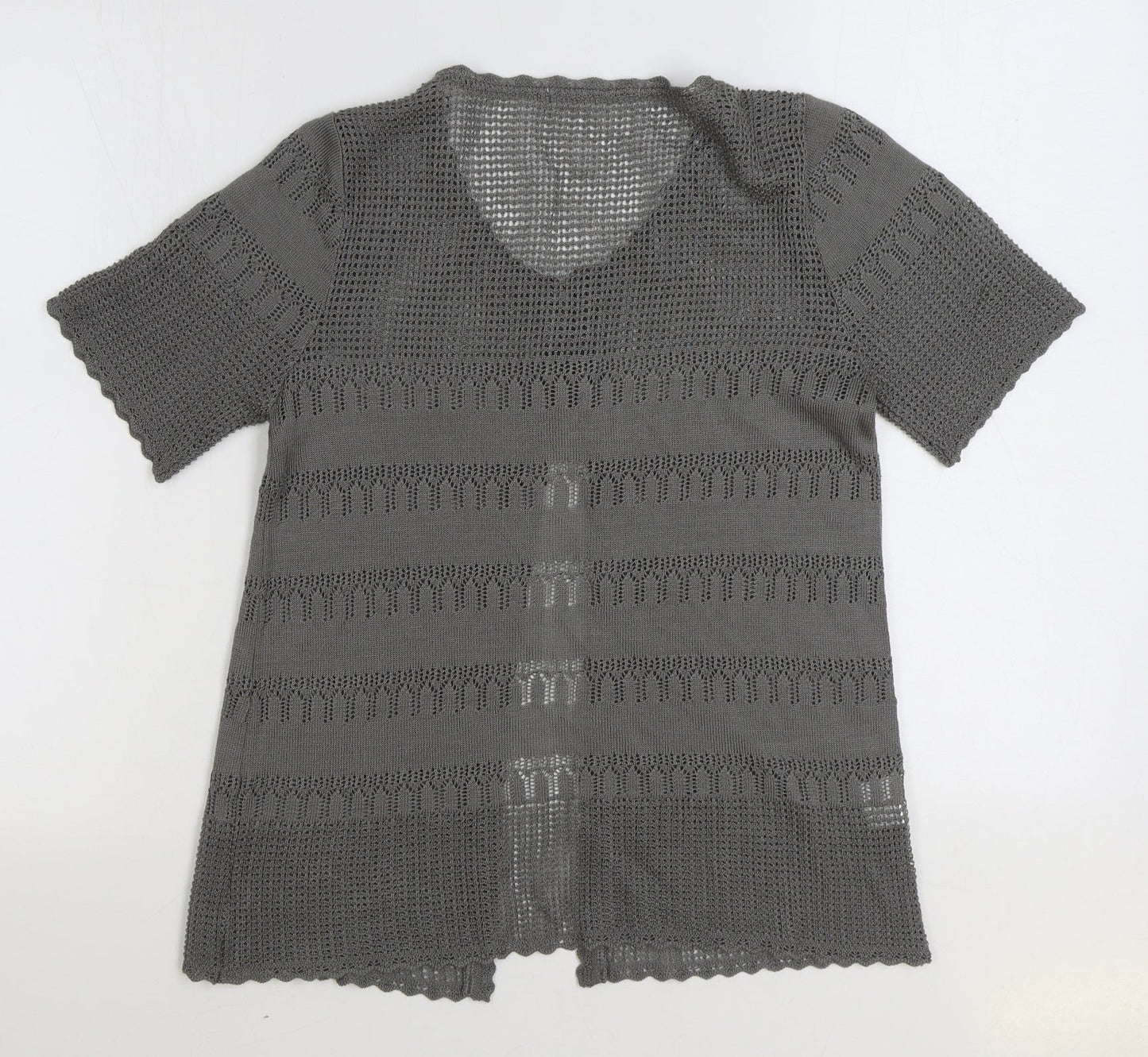 Womens UK Size 14 AMARANTO Grey Cardigan Jumper