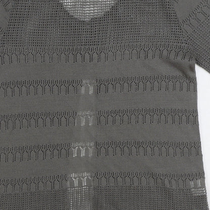 Womens UK Size 14 AMARANTO Grey Cardigan Jumper