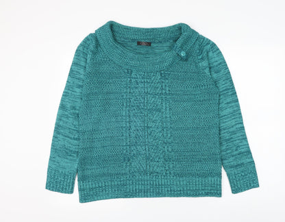 Womens UK Size S Bonmarché Blue Pullover Jumper