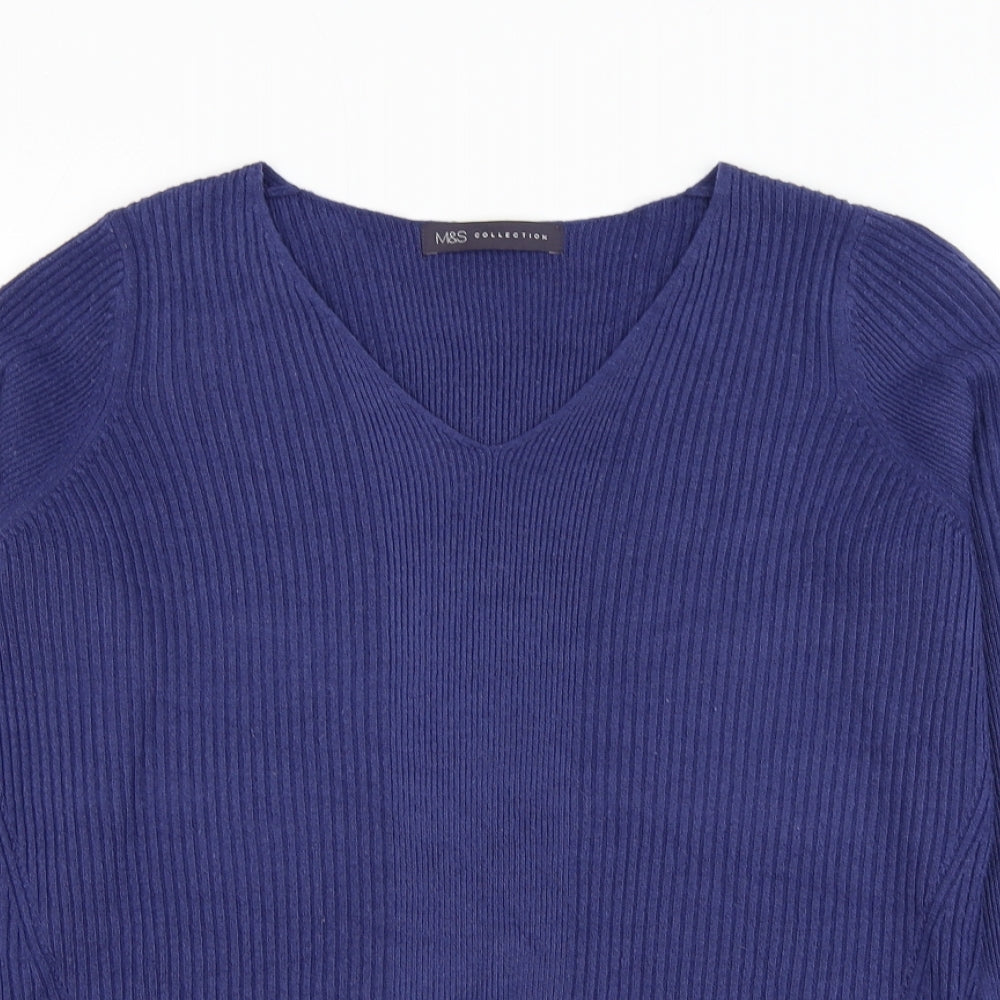 Womens UK Size 10 Marks and Spencer Blue Pullover Jumper