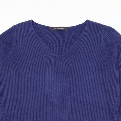 Womens UK Size 10 Marks and Spencer Blue Pullover Jumper