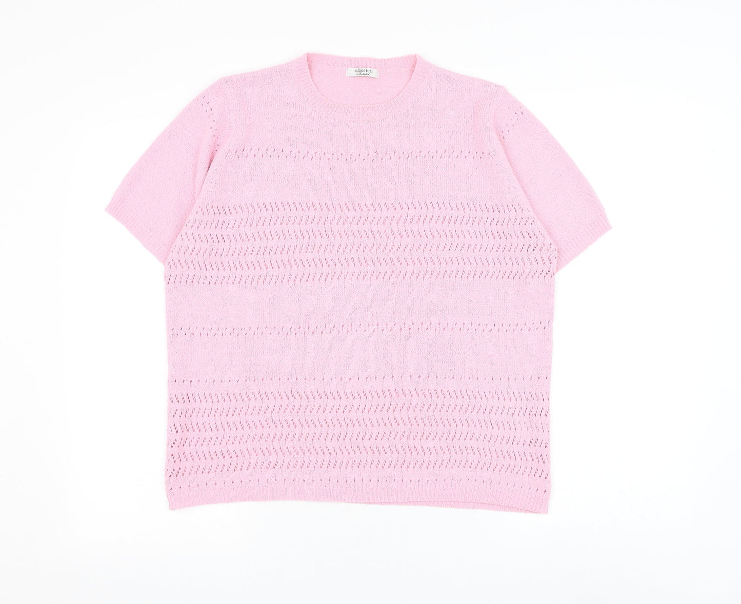 Womens UK Size 14 Berkertex Pink Pullover Jumper
