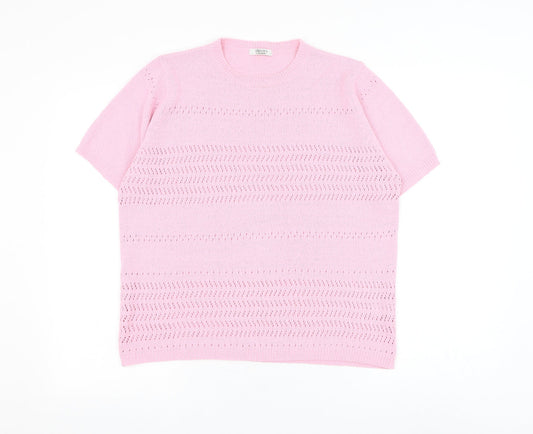 Womens UK Size 14 Berkertex Pink Pullover Jumper