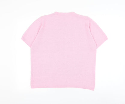 Womens UK Size 14 Berkertex Pink Pullover Jumper