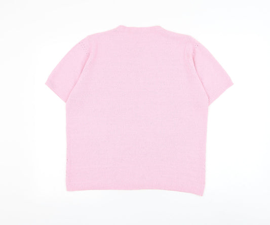 Womens UK Size 14 Berkertex Pink Pullover Jumper