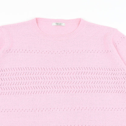Womens UK Size 14 Berkertex Pink Pullover Jumper