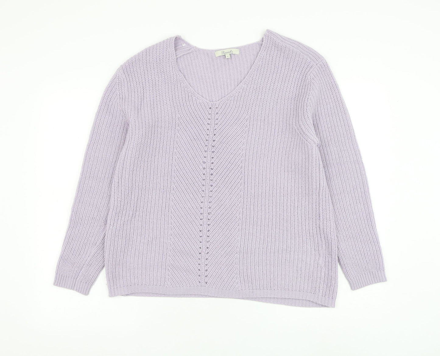 Womens UK Size S Peacocks Purple Pullover Jumper