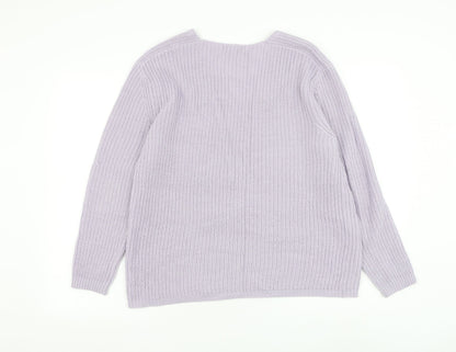 Womens UK Size S Peacocks Purple Pullover Jumper