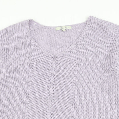 Womens UK Size S Peacocks Purple Pullover Jumper