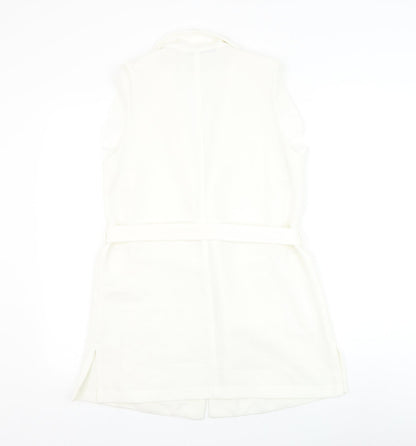 Atmosphere Womens White Jacket Size 10 Tie