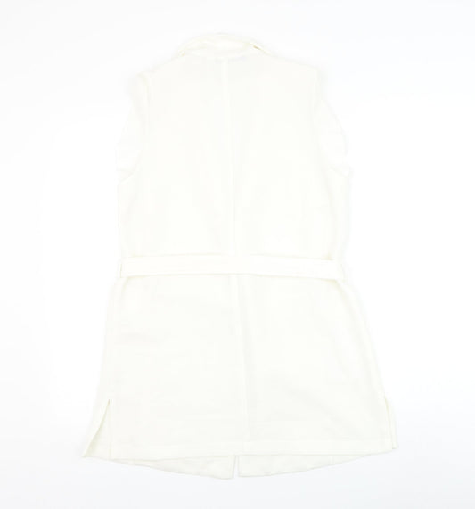 Atmosphere Womens White Jacket Size 10 Tie