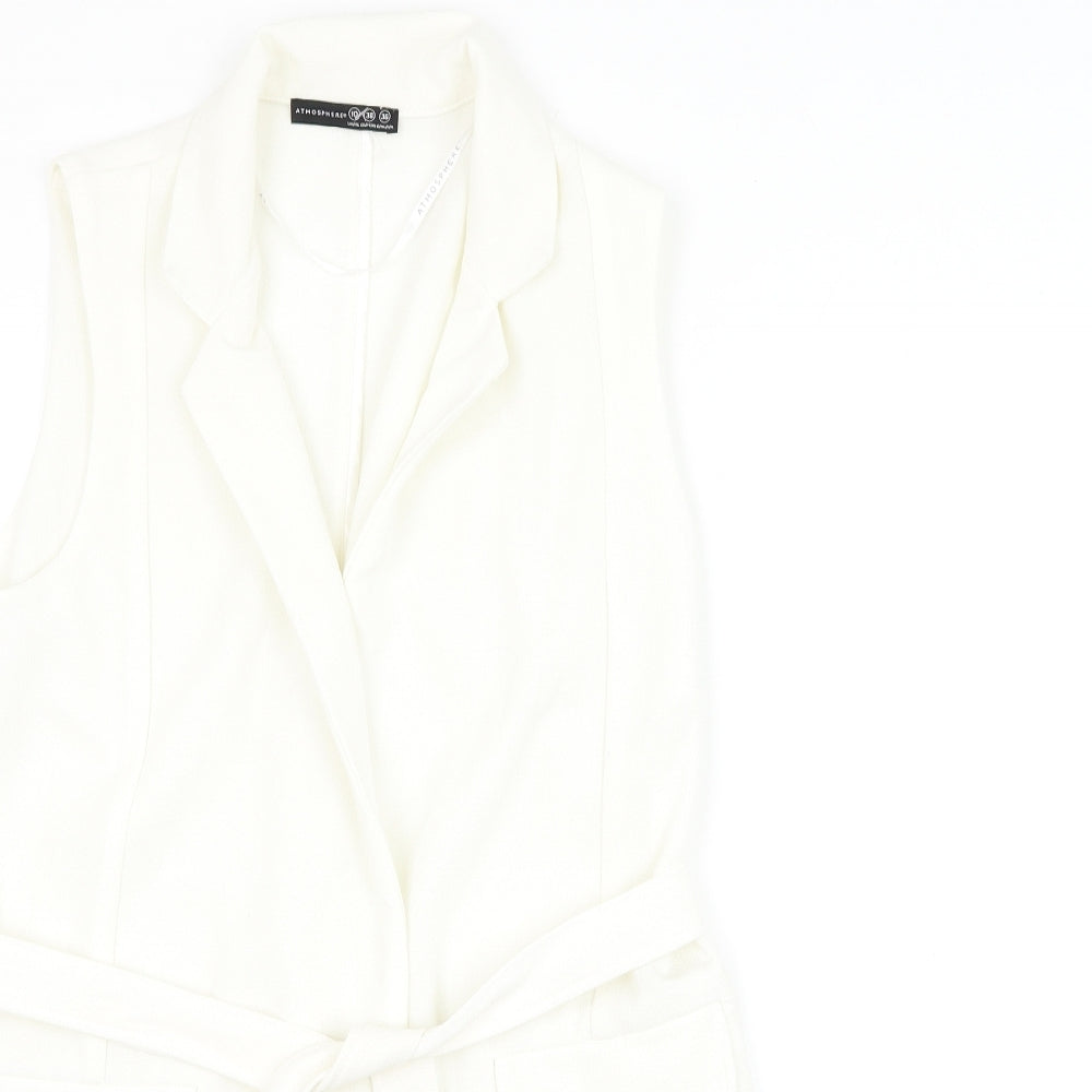 Atmosphere Womens White Jacket Size 10 Tie