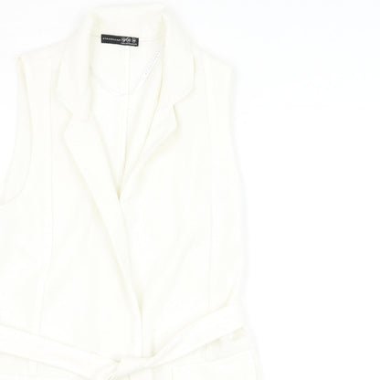 Atmosphere Womens White Jacket Size 10 Tie