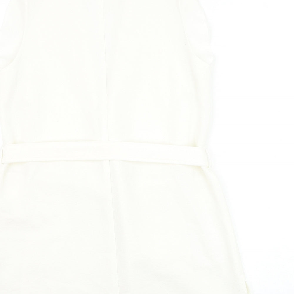 Atmosphere Womens White Jacket Size 10 Tie