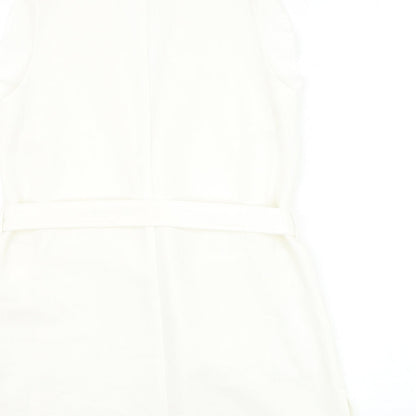 Atmosphere Womens White Jacket Size 10 Tie