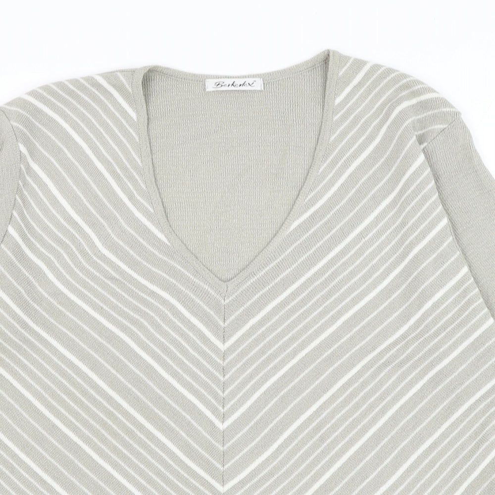 Womens UK Size 14 Berkertex Grey Pullover Jumper