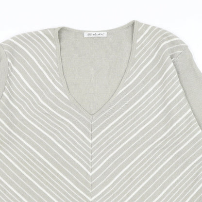 Womens UK Size 14 Berkertex Grey Pullover Jumper