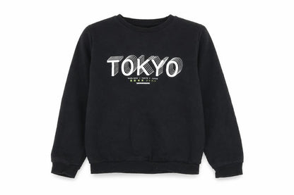 Primark Boys Black Cotton Pullover Sweatshirt Size 10-11 Years Pullover - Tokyo