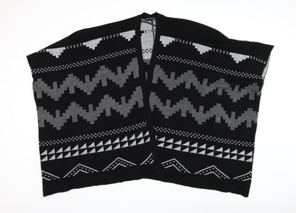 Womens UK Size M Atmosphere Black Cape Jumper