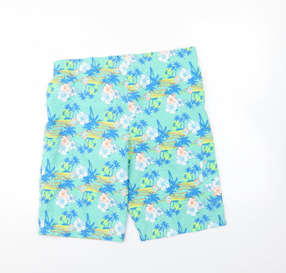 Dunnes Stores Mens Multicoloured Geometric Polyester Sweat Shorts Size 27 in L9 in Regular Drawstring - Swim Shorts