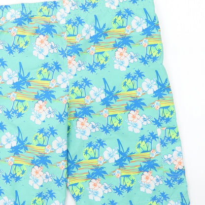 Dunnes Stores Mens Multicoloured Geometric Polyester Sweat Shorts Size 27 in L9 in Regular Drawstring - Swim Shorts