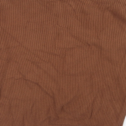 Cotton On Mens Brown Round Neck Acrylic Pullover Jumper Size M
